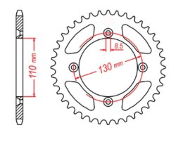 MTX PARTS ZĘBATKA TYLNA 4306 49 HONDA CR 80/85 '85-'07 (JTR215.49) (ŁAŃC. 420)