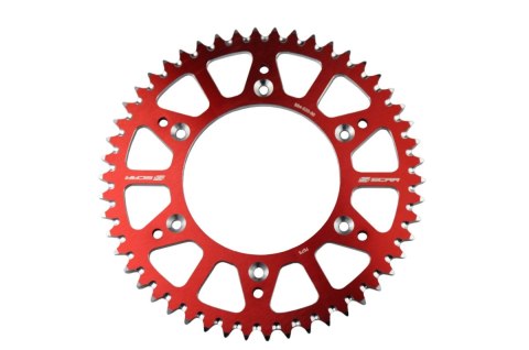 SCAR RACING ZĘBATKA TYLNA ALUMINIOWA 21050 HONDA CR / CRF, CRF 250R '04-'25, CRD 450R '02-'25 BETA RR '13-'25 KOLOR CZERWONY