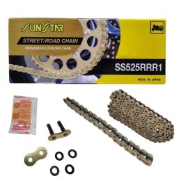 SUNSTAR ŁAŃCUCH NAPĘDOWY 525RRR1-114G (525ZVMXG) DO 1100 CCM (XW RING) KOLOR ZŁOTY (525RRR1114G) - ZASTĘPUJE SS525RTG1-114G - WY