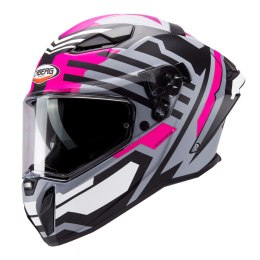 CABERG KASK INTEGRALNY Z BLENDĄ MODEL DRIFT EVO II HORIZON KOLOR SZARY MAT/CZARNY/FUKSJA (INTENSYWNY ODCIEŃ RÓŻOWEGO) ROZMIAR M 