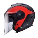 CABERG KASK OTWARTY JET Z BLENDĄ MODEL SOHO MILANO KOLOR CZERWONY/CZARNY MAT ROZMIAR M