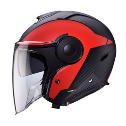 CABERG KASK OTWARTY JET Z BLENDĄ MODEL SOHO MILANO KOLOR CZERWONY/CZARNY MAT ROZMIAR M