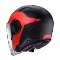 CABERG KASK OTWARTY JET Z BLENDĄ MODEL SOHO MILANO KOLOR CZERWONY/CZARNY MAT ROZMIAR M