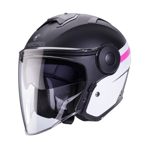 CABERG KASK OTWARTY JET Z BLENDĄ MODEL SOHO ZEPHYR KOLOR CZARNY MAT/BIAŁY/FUKSJA (INTENSYWNY ODCIEŃ RÓŻOWEGO) ROZMIAR M CABERG KASK OTWARTY JET Z BLENDĄ MODEL SOHO ZEPHYR KOLOR CZARNY MAT/BIAŁY/FUKSJA (INTENSYWNY ODCIEŃ RÓŻOWEGO) ROZMIAR M
