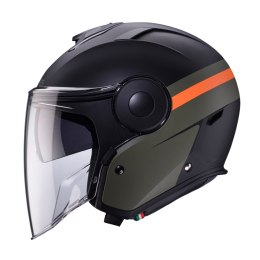 CABERG KASK OTWARTY JET Z BLENDĄ MODEL SOHO ZEPHYR KOLOR CZARNY/ZIELONY/POMARAŃCZOWY MAT ROZMIAR L