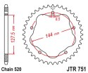 JT ZĘBATKA TYLNA 4320M 44 ALUMINIOWA RACELITE DUCATI MONSTER 800 S2R '05-'07, HYPERMOTARD 950 '19-'23, BIPOSTO 748/S '95-'03 (ŁA