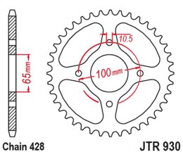 JT ZĘBATKA TYLNA SYM VF 185 '18-'23 (ŁAŃC. 520)