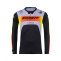 KENNY RACING KOSZULKA CROSS/ENDURO MODEL TRACK FOCUS GREY KOLOR CZARNY/SZARY/ŻÓŁTY/CZERWONY ROZMIAR XXXL