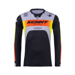KENNY RACING KOSZULKA CROSS/ENDURO MODEL TRACK FOCUS GREY KOLOR CZARNY/SZARY/ŻÓŁTY/CZERWONY ROZMIAR XXXL