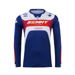 KENNY RACING KOSZULKA CROSS/ENDURO MODEL TRACK FOCUS PATRIOT KOLOR NIEBIESKI/BIAŁY/CZERWONY ROZMIAR S