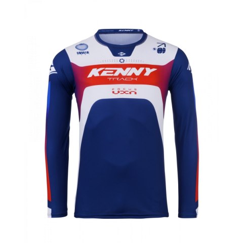KENNY RACING KOSZULKA CROSS/ENDURO MODEL TRACK FOCUS PATRIOT KOLOR NIEBIESKI/BIAŁY/CZERWONY ROZMIAR S