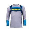 KENNY RACING KOSZULKA CROSS/ENDURO MODEL TRACK KID/JUNIOR NAVY/NEON YELLOW KOLOR NIEBIESKI/SZARY/ŻÓŁTY ROZMIAR XXS