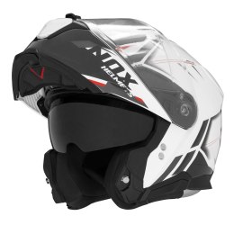 NOX KASK SZCZĘKOWY (FLIP-UP) Z BLENDĄ N967 SYNCHRO KOLOR BIAŁY/CZERWONY ROZMIAR XXL