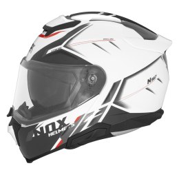 NOX KASK SZCZĘKOWY (FLIP-UP) Z BLENDĄ N967 SYNCHRO KOLOR BIAŁY/CZERWONY ROZMIAR XXL