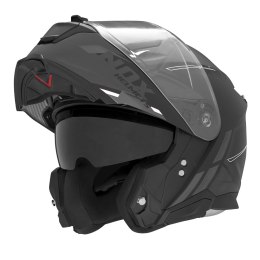 NOX KASK SZCZĘKOWY (FLIP-UP) Z BLENDĄ N967 SYNCHRO KOLOR CZARNY/BIAŁY/SZARY MAT ROZMIAR L