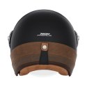 NOX PREMIUM KASK OTWARTY JET HERITAGE LEATHER KOLOR CZARNY/BRĄZOWY ROZMIAR S