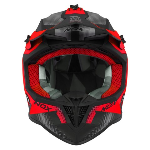 NOX PROMOCJA KASK CROSS / OFFROAD N633 FUSION KOLOR CZARNY MAT/CZERWONY ROZMIAR XXL (ZAPIĘCIE MIKROMETRYCZNE) NOX PROMOCJA KASK CROSS / OFFROAD N633 FUSION KOLOR CZARNY MAT/CZERWONY ROZMIAR XXL (ZAPIĘCIE MIKROMETRYCZNE)