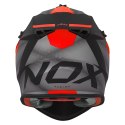 NOX PROMOCJA KASK CROSS / OFFROAD N633 FUSION KOLOR CZARNY MAT/CZERWONY ROZMIAR XXL (ZAPIĘCIE MIKROMETRYCZNE)