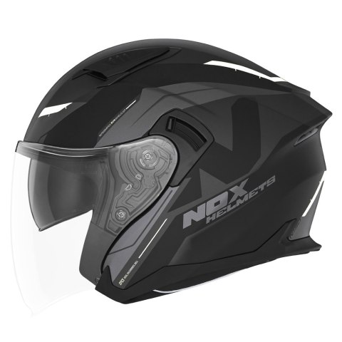 NOX PROMOCJA KASK OTWARTY JET Z BLENDĄ N130 KLINT KOLOR CZARNY/SZARY/BIAŁY MAT ROZMIAR S NOX PROMOCJA KASK OTWARTY JET Z BLENDĄ N130 KLINT KOLOR CZARNY/SZARY/BIAŁY MAT ROZMIAR S
