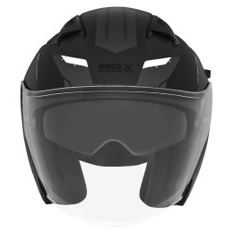NOX PROMOCJA KASK OTWARTY JET Z BLENDĄ N130 KLINT KOLOR CZARNY/SZARY/BIAŁY MAT ROZMIAR S