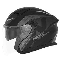NOX PROMOCJA KASK OTWARTY JET Z BLENDĄ N130 KLINT KOLOR CZARNY/SZARY/TYTANOWY MAT ROZMIAR M
