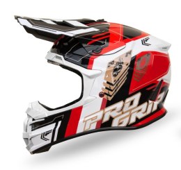 PROGRIP 2024/11 KASK CROSS PG3080 SPIRITS KOLOR CZERWONY BIAŁY CZARNY ROZM. XL (3080-149) ( HOMOLOGACJA ECE 22R06, ZAPIĘCIE DD )
