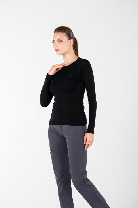WOOLONA ALIZE KOSZULKA TERMOAKTYWNA DAMSKA Z DŁUGIM RĘKAWEM (100% WEŁNY MERINO) KOLOR CZARNY ROZMIAR L WOOLONA ALIZE KOSZULKA TERMOAKTYWNA DAMSKA Z DŁUGIM RĘKAWEM (100% WEŁNY MERINO) KOLOR CZARNY ROZMIAR L