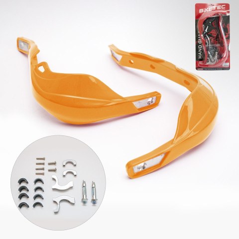 BIKETEC PARTS OSŁONY RĄK (HANDBARY) ALU KOLOR POMARAŃCZOWY (Z MOCOWANIAMI 22MM I 28MM) BIKETEC PARTS OSŁONY RĄK (HANDBARY) ALU KOLOR POMARAŃCZOWY (Z MOCOWANIAMI 22MM I 28MM)