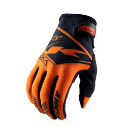 KENNY RACING RĘKAWICE CROSS/ENDURO MODEL BRAVE KID/JUNIOR/DZIECIĘCE ORANGE KOLOR POMARAŃCZOWY/CZARNY ROZMIAR S