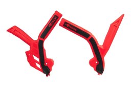 RACETECH (RTECH) OSŁONY RAMY (KOMPLET) BI-MATERIAL SUPER GRIP BETA RR 125 / 250 / 300 / 350 / 430 / 480 '20-21 KOLOR CZERWONY CZ