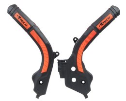 RACETECH (RTECH) OSŁONY RAMY (KOMPLET) BI-MATERIAL SUPER GRIP KTM SX 125/150 '16-18, SX 250 '17-18, EXC/EXCF 250/350/450 '17-19,