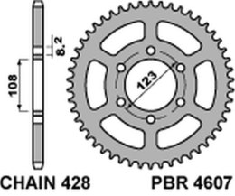 PBR ZĘBATKA TYLNA 4607 49 C45 DERBI GPR 125 4T 09-13 (ŁAŃC. 428)