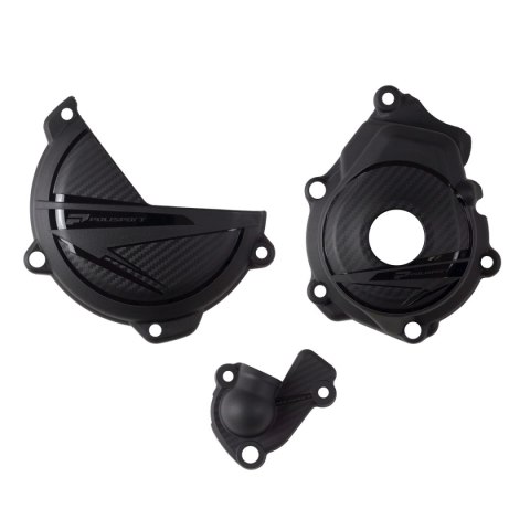 POLISPORT ZESTAW OSŁONA POKRYWY (DEKLA) ALTERNATORA ORAZ OSŁONA POKRYWY SPRZĘGŁA I OSŁONY POMPY WODY KTM SX-F 250/350 '23-'25; X