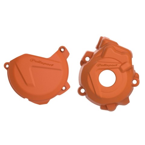 POLISPORT ZESTAW OSŁONA POKRYWY (DEKLA) ALTERNATORA ORAZ OSŁONA POKRYWY SPRZĘGŁA KTM SX-F/XC-F 250/350 '09-'16; HUSQVARNA FC 250