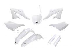 UFO KOMPLET PLASTIKÓW (FULL KIT) Z OSŁONAMI TELESKOPÓW (AMORTYZATORÓW) YAMAHA YZ 125 / 250 '22-'24 KOLOR BIAŁY