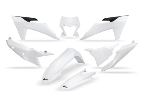 UFO KOMPLET PLASTIKÓW KTM EXC 150 / 250 / 300 TBI '24-'25, EXC-F 250 / 350 / 450 / 500 '24-'25 KOLOR BIAŁY UFO KOMPLET PLASTIKÓW KTM EXC 150 / 250 / 300 TBI '24-'25, EXC-F 250 / 350 / 450 / 500 '24-'25 KOLOR BIAŁY