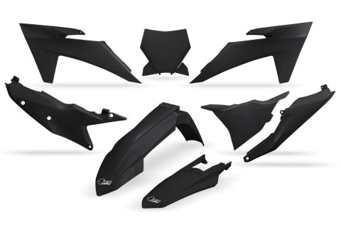 UFO KOMPLET PLASTIKÓW KTM SX 125 / 250 / 300 TBI '23-'24, SX-F 250 / 350 / 450 '23-'24 KOLOR CZARNY UFO KOMPLET PLASTIKÓW KTM SX 125 / 250 / 300 TBI '23-'24, SX-F 250 / 350 / 450 '23-'24 KOLOR CZARNY