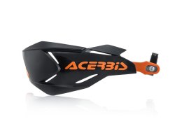 ACERBIS OSŁONY RĄK (HANDBARY) X-FACTORY Z RDZENIEM ALUMINIOWYM KOLOR CZARNY / POMARAŃCZOWY