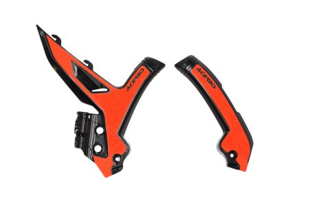 ACERBIS OSŁONY RAMY X-GRIP KTM EXC / EXC-F / XC-W '24-'25, SX / SX-F / XC / XC-F '23-'25 KOLOR CZARNY / POMARAŃCZOWY