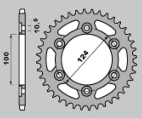 CHT ZĘBATKA TYLNA 1027 38 (735-38) DUCATI MONSTER 750/900`96-02 (JTR735.38) CHT ZĘBATKA TYLNA 1027 38 (735-38) DUCATI MONSTER 750/900`96-02 (JTR735.38)