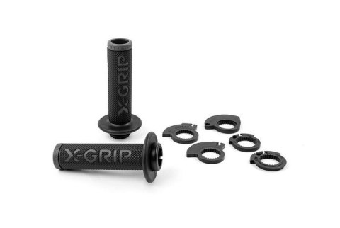 X-GRIP MANETKI (GRIPY) BRAAAAP GRIPS LOCK-ON-GRIP (Z ADAPTERAMI ROLGAZU) GREY OPEN END (Z OTWOREM) KOLOR SZARY X-GRIP MANETKI (GRIPY) BRAAAAP GRIPS LOCK-ON-GRIP (Z ADAPTERAMI ROLGAZU) GREY OPEN END (Z OTWOREM) KOLOR SZARY