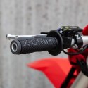 X-GRIP MANETKI (GRIPY) BRAAAAP GRIPS LOCK-ON-GRIP (Z ADAPTERAMI ROLGAZU) GREY OPEN END (Z OTWOREM) KOLOR SZARY