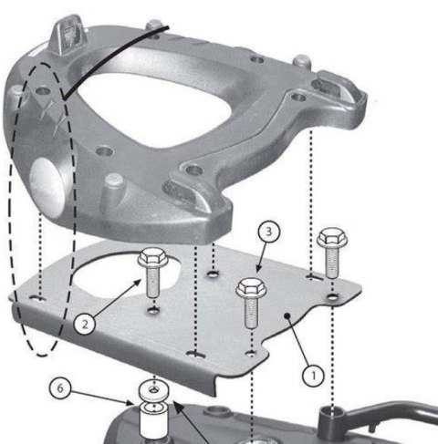 KAPPA STELAŻ KUFRA CENTRALNEGO BMW F 650GS (08-17), F 700GS (13-17), F 800GS (08-17), F 800 GS ADVENTURE (13-18) ( Z PŁYTĄ MONOK KAPPA STELAŻ KUFRA CENTRALNEGO BMW F 650GS (08-17), F 700GS (13-17), F 800GS (08-17), F 800 GS ADVENTURE (13-18) ( Z PŁYTĄ MONOK