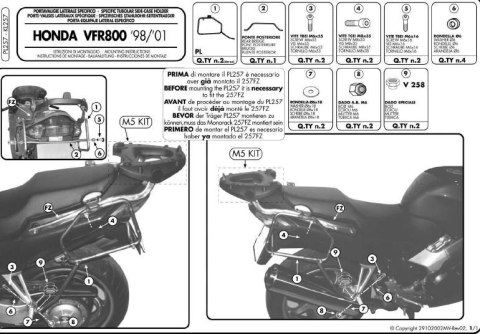 KAPPA STELAŻ KUFRÓW BOCZNYCH MONOKEY HONDA VFR 800 (98-01) KAPPA STELAŻ KUFRÓW BOCZNYCH MONOKEY HONDA VFR 800 (98-01)