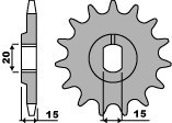 PBR ZĘBATKA PRZEDNIA 1172 13 18NC MOTO MORINI 350 (88-95) (ŁAŃC. 520)