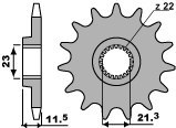 PBR ZĘBATKA PRZEDNIA 2051 13 18NC YAMAHA TTR 250 93-05, RAPTOR 250 08-11 (ŁAŃC. 520)