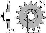 PBR ZĘBATKA PRZEDNIA 2066 12 18NC HUSQVARNA WRE 125 SM 07-08 (ŁAŃC. 520) (MADE IN ITALY)