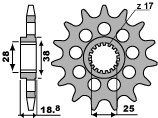 PBR ZĘBATKA PRZEDNIA 2078 15 18NC APRILIA TUONO 1000R 06-08 (JTF704.15) (TYLKO PBR) (ŁAŃC. 525) PBR ZĘBATKA PRZEDNIA 2078 15 18NC APRILIA TUONO 1000R 06-08 (JTF704.15) (TYLKO PBR) (ŁAŃC. 525)