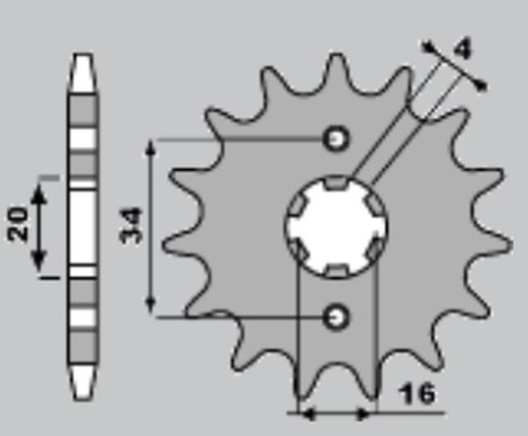 PBR ZĘBATKA PRZEDNIA 263 14 18NC YAMAHA;JUNAK 125 (ŁAŃC. 428) PBR ZĘBATKA PRZEDNIA 263 14 18NC YAMAHA;JUNAK 125 (ŁAŃC. 428)