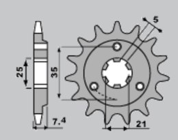 PBR ZĘBATKA PRZEDNIA 437 13 18NC (ŁAŃC. 520)